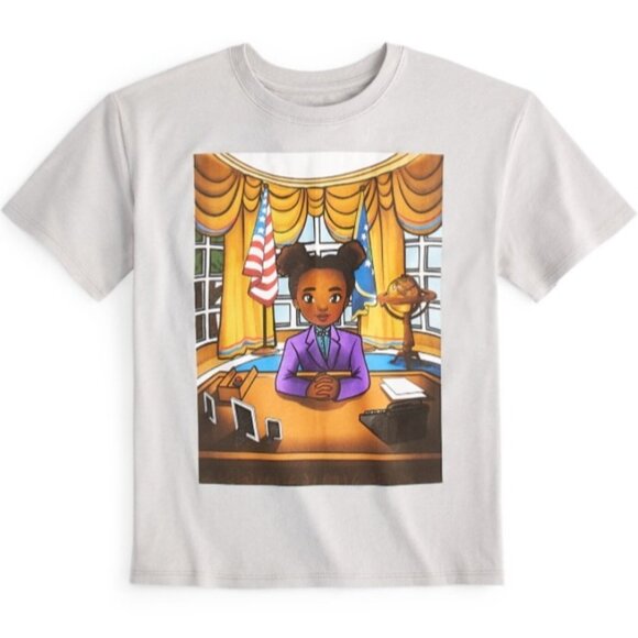 Puzzle Huddle Kids Future President T-Shirt Grey NWT - Picture 1 of 4